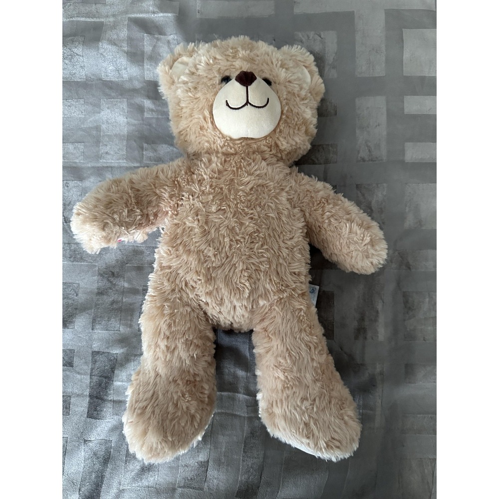 Build-A-Bear Workshop‎ Tan Teddy Bear Plush Stuffed Animal BAB Heart Patch Soft